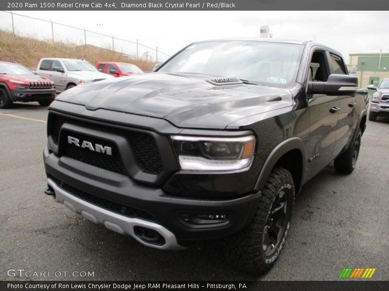 Diamond Black Crystal Pearl / Red/Black 2020 Ram 1500 Rebel Crew Cab 4x4