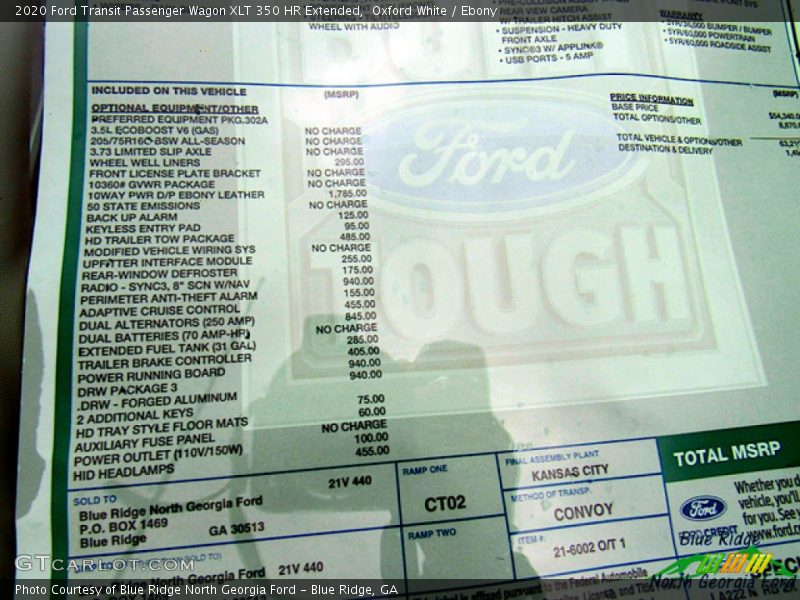 Oxford White / Ebony 2020 Ford Transit Passenger Wagon XLT 350 HR Extended