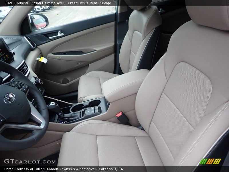 Cream White Pearl / Beige 2020 Hyundai Tucson Ultimate AWD