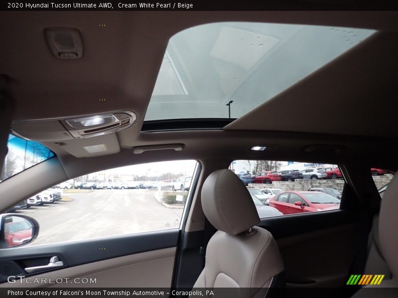 Cream White Pearl / Beige 2020 Hyundai Tucson Ultimate AWD