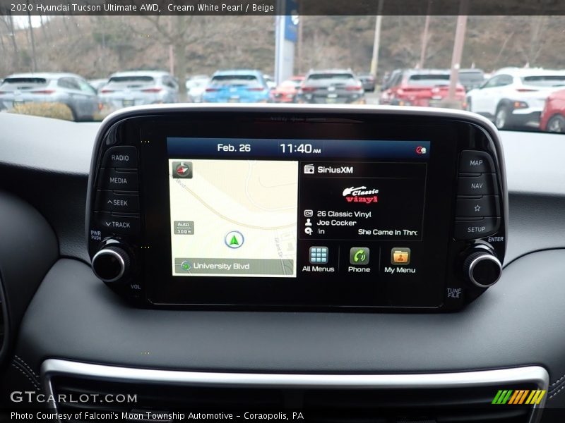 Cream White Pearl / Beige 2020 Hyundai Tucson Ultimate AWD