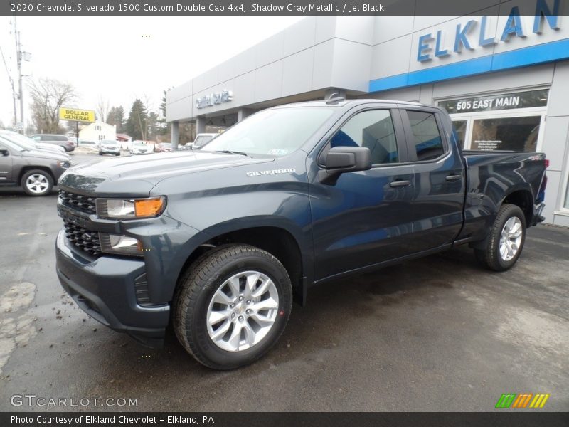 Shadow Gray Metallic / Jet Black 2020 Chevrolet Silverado 1500 Custom Double Cab 4x4