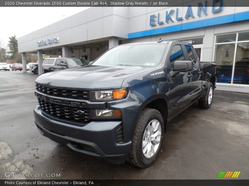 Shadow Gray Metallic / Jet Black 2020 Chevrolet Silverado 1500 Custom Double Cab 4x4