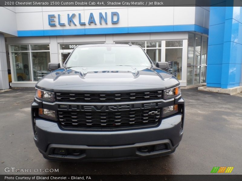 Shadow Gray Metallic / Jet Black 2020 Chevrolet Silverado 1500 Custom Double Cab 4x4