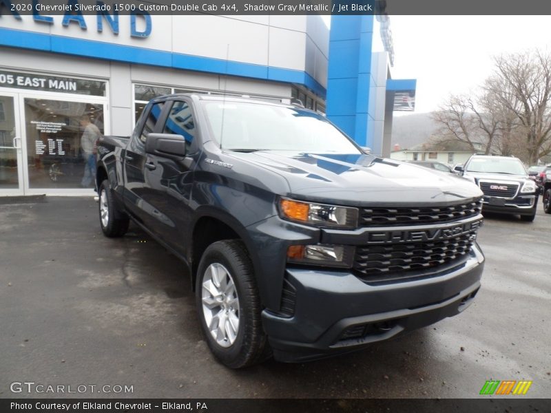 Shadow Gray Metallic / Jet Black 2020 Chevrolet Silverado 1500 Custom Double Cab 4x4