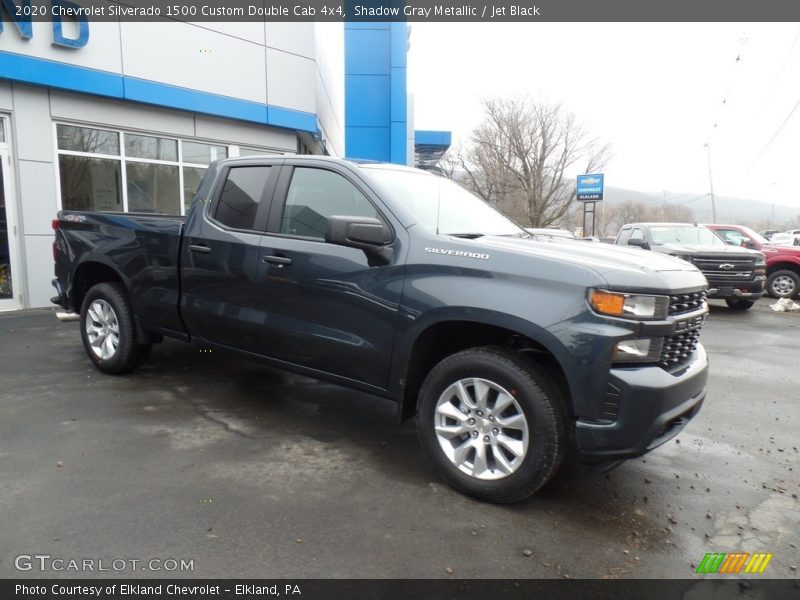 Shadow Gray Metallic / Jet Black 2020 Chevrolet Silverado 1500 Custom Double Cab 4x4