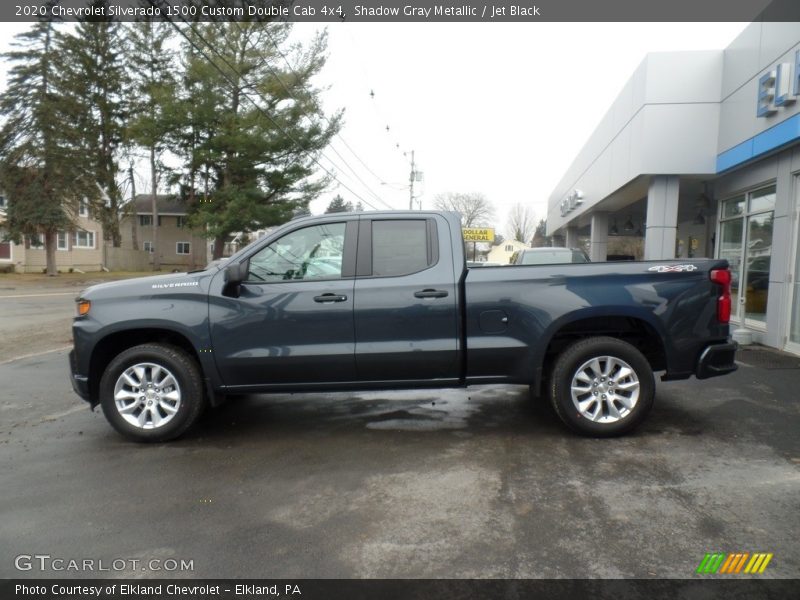 Shadow Gray Metallic / Jet Black 2020 Chevrolet Silverado 1500 Custom Double Cab 4x4