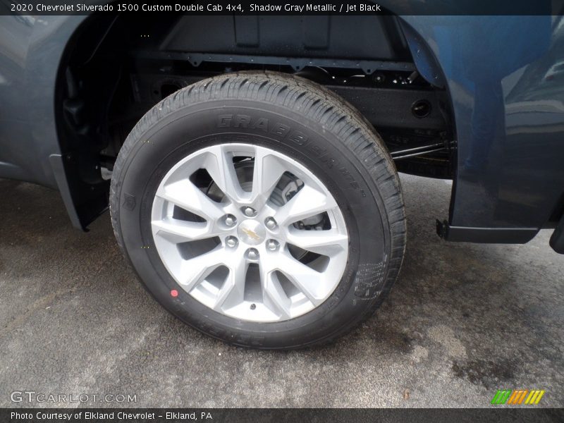 Shadow Gray Metallic / Jet Black 2020 Chevrolet Silverado 1500 Custom Double Cab 4x4