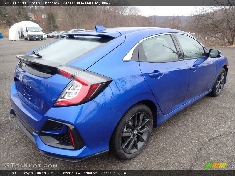 Aegean Blue Metallic / Black 2020 Honda Civic EX Hatchback