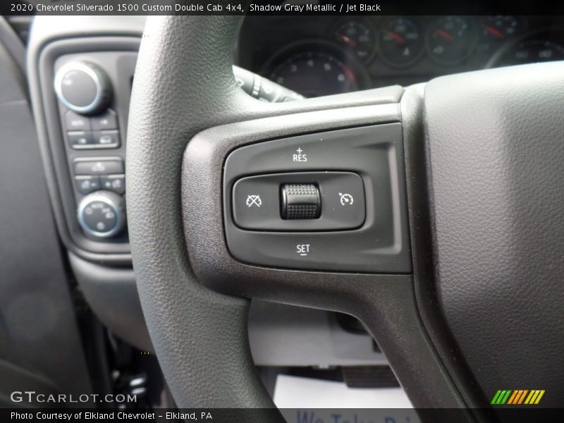 Shadow Gray Metallic / Jet Black 2020 Chevrolet Silverado 1500 Custom Double Cab 4x4