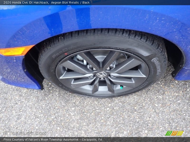 Aegean Blue Metallic / Black 2020 Honda Civic EX Hatchback