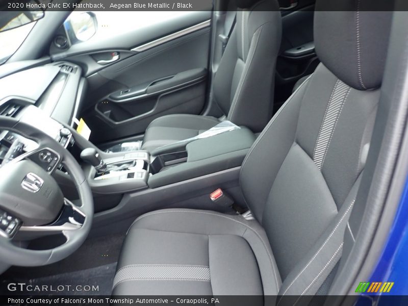 Aegean Blue Metallic / Black 2020 Honda Civic EX Hatchback