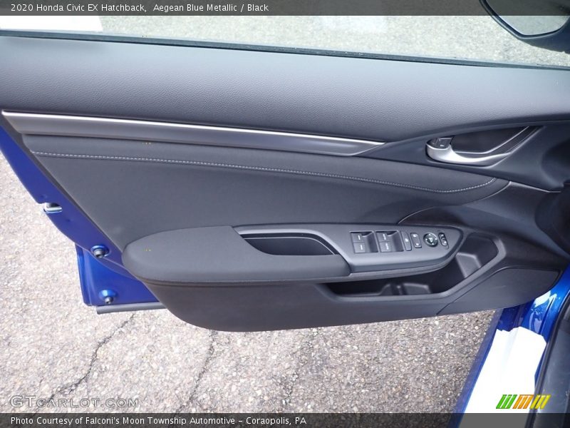Aegean Blue Metallic / Black 2020 Honda Civic EX Hatchback