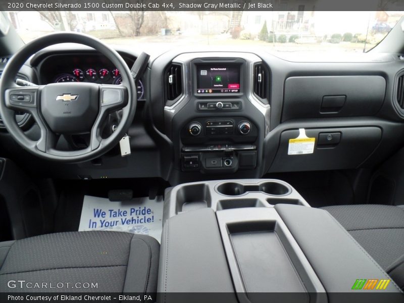 Shadow Gray Metallic / Jet Black 2020 Chevrolet Silverado 1500 Custom Double Cab 4x4