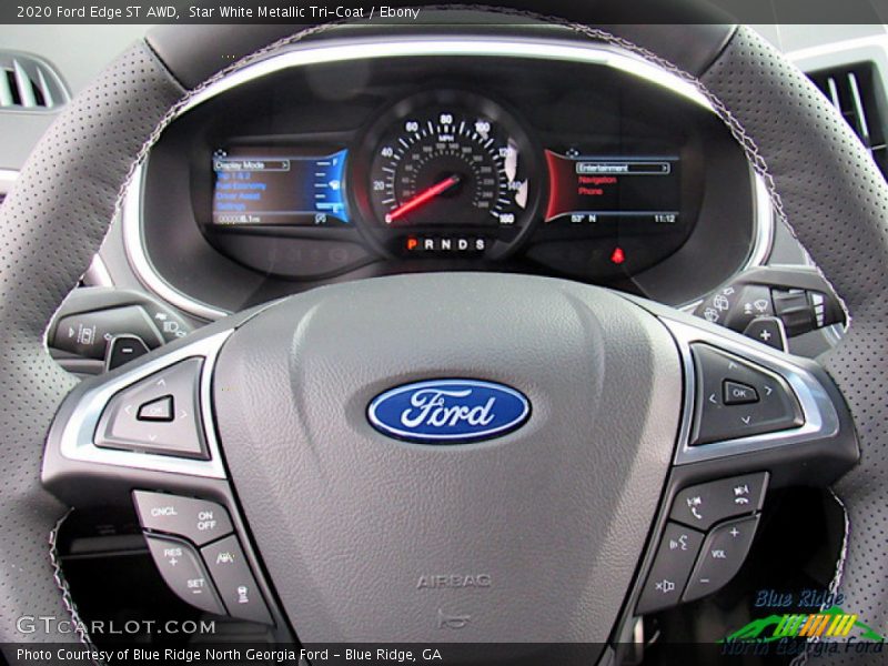Star White Metallic Tri-Coat / Ebony 2020 Ford Edge ST AWD
