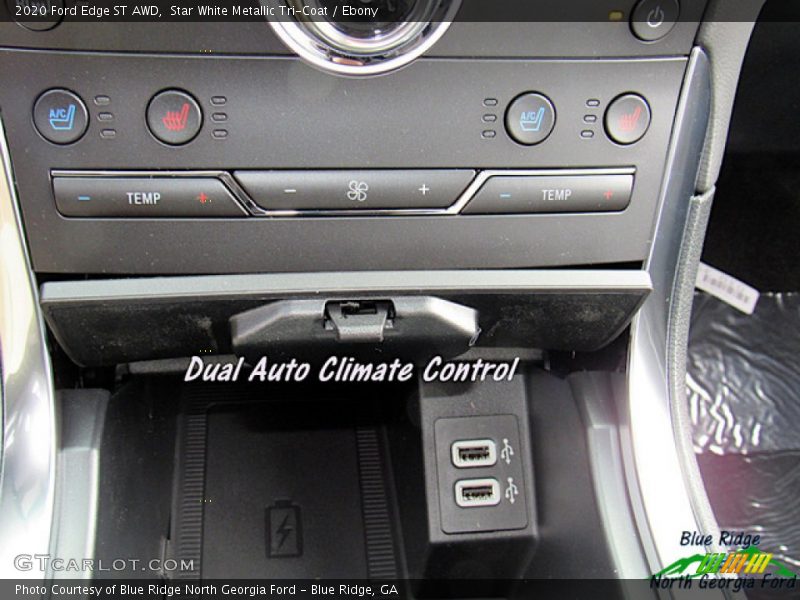 Star White Metallic Tri-Coat / Ebony 2020 Ford Edge ST AWD