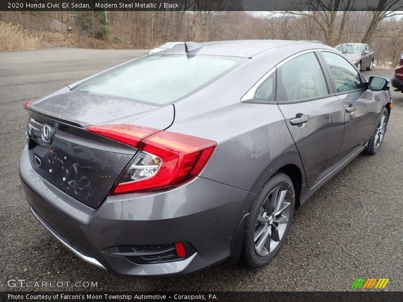 Modern Steel Metallic / Black 2020 Honda Civic EX Sedan