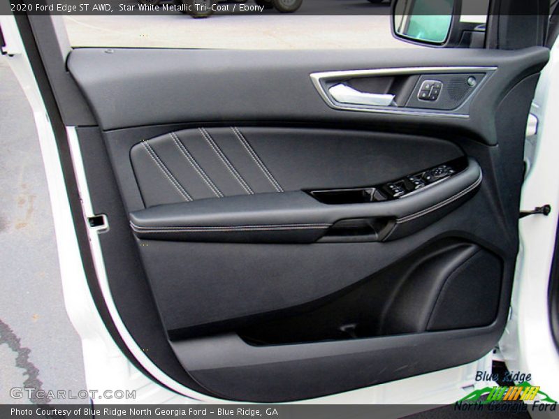 Star White Metallic Tri-Coat / Ebony 2020 Ford Edge ST AWD