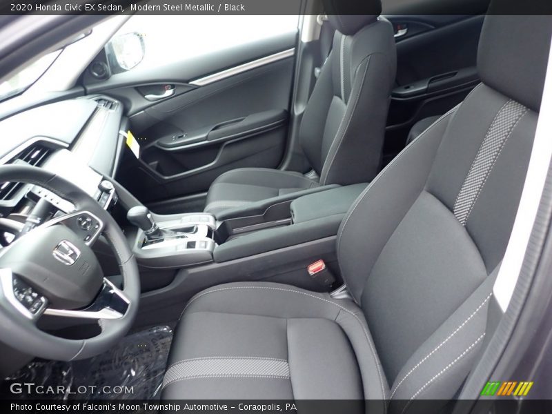 Modern Steel Metallic / Black 2020 Honda Civic EX Sedan