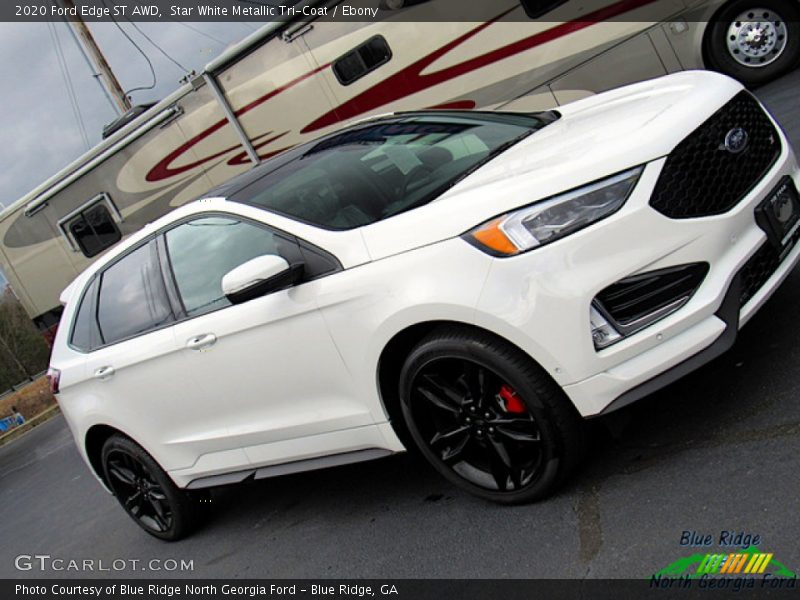 Star White Metallic Tri-Coat / Ebony 2020 Ford Edge ST AWD