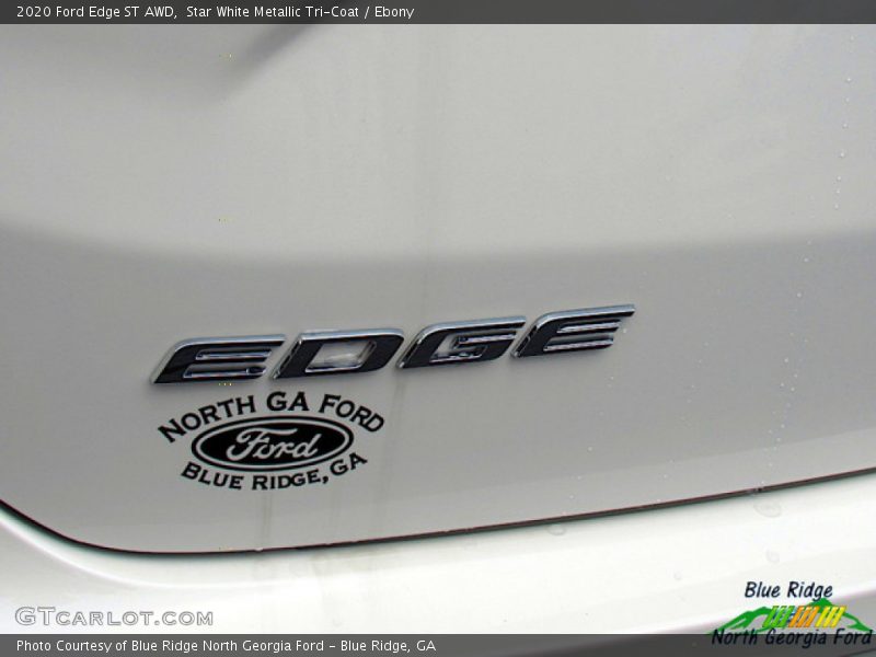 Star White Metallic Tri-Coat / Ebony 2020 Ford Edge ST AWD