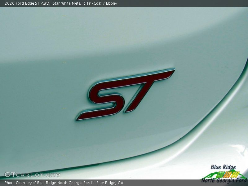 Star White Metallic Tri-Coat / Ebony 2020 Ford Edge ST AWD