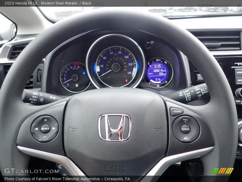 Modern Steel Metallic / Black 2020 Honda Fit LX