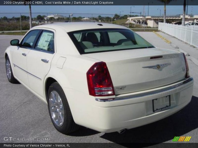 Cool Vanilla White / Dark Khaki/Light Graystone 2009 Chrysler 300 C HEMI