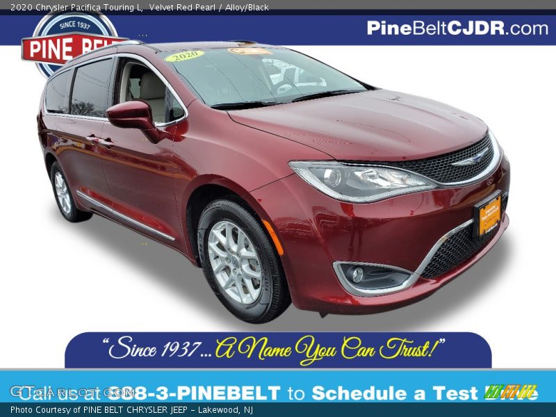 Velvet Red Pearl / Alloy/Black 2020 Chrysler Pacifica Touring L