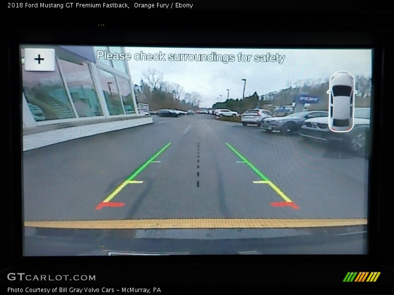 Orange Fury / Ebony 2018 Ford Mustang GT Premium Fastback