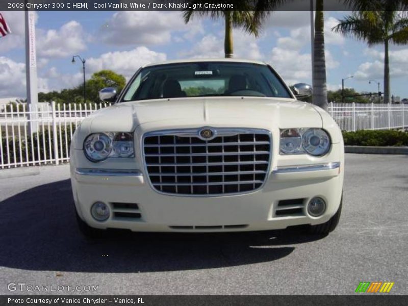 Cool Vanilla White / Dark Khaki/Light Graystone 2009 Chrysler 300 C HEMI