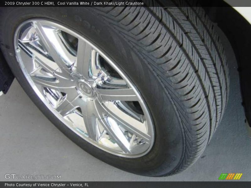 Cool Vanilla White / Dark Khaki/Light Graystone 2009 Chrysler 300 C HEMI