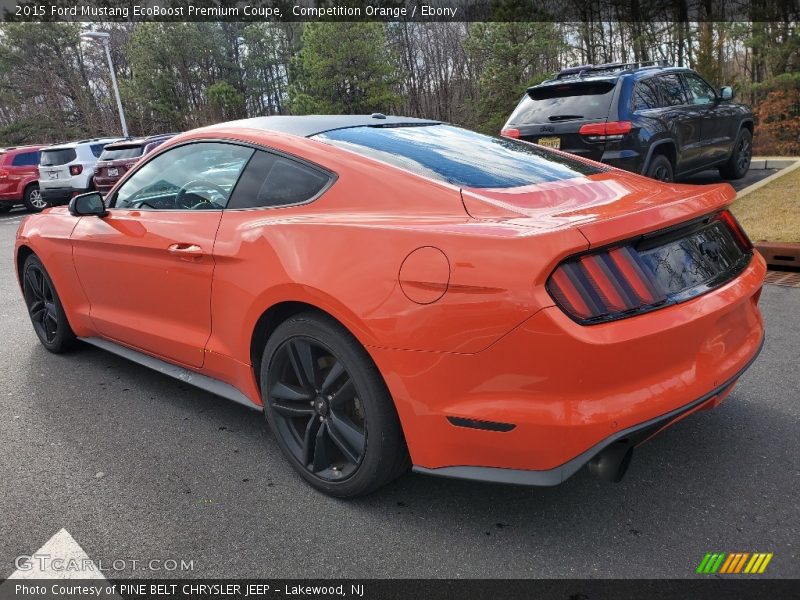 Competition Orange / Ebony 2015 Ford Mustang EcoBoost Premium Coupe