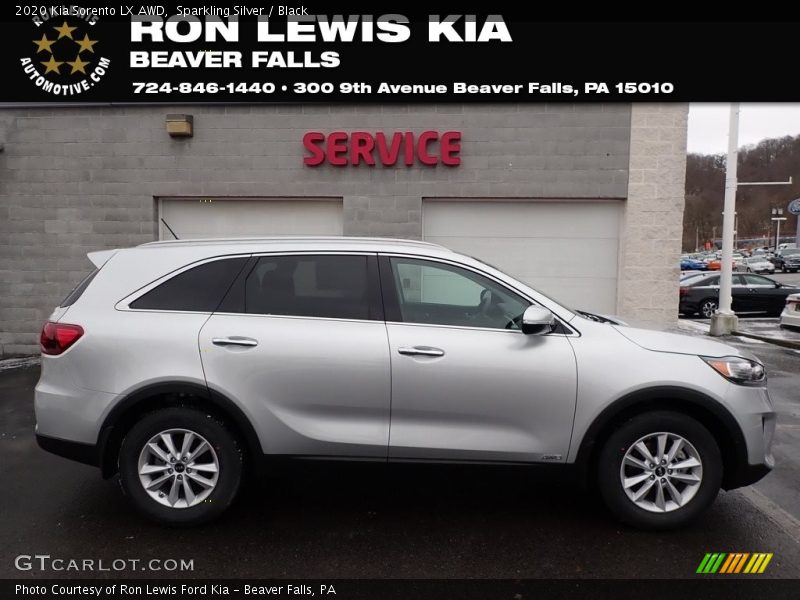 Sparkling Silver / Black 2020 Kia Sorento LX AWD