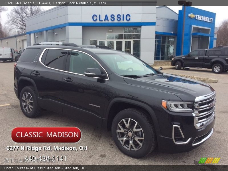 Carbon Black Metallic / Jet Black 2020 GMC Acadia SLE AWD