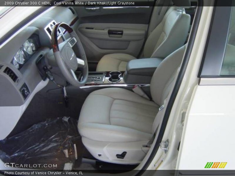 Cool Vanilla White / Dark Khaki/Light Graystone 2009 Chrysler 300 C HEMI