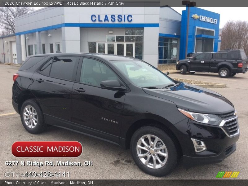 Mosaic Black Metallic / Ash Gray 2020 Chevrolet Equinox LS AWD