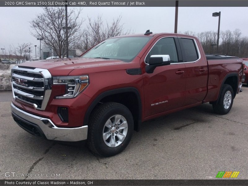 Red Quartz Tintcoat / Jet Black 2020 GMC Sierra 1500 SLE Double Cab 4WD