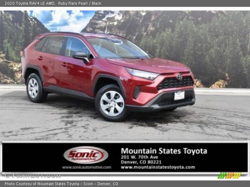 Ruby Flare Pearl / Black 2020 Toyota RAV4 LE AWD