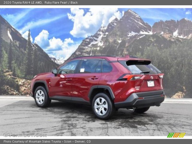Ruby Flare Pearl / Black 2020 Toyota RAV4 LE AWD