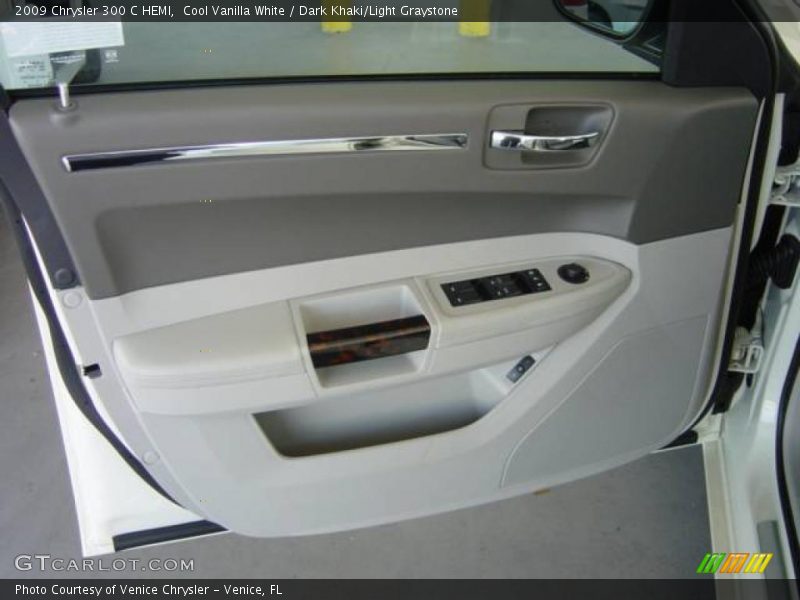 Cool Vanilla White / Dark Khaki/Light Graystone 2009 Chrysler 300 C HEMI