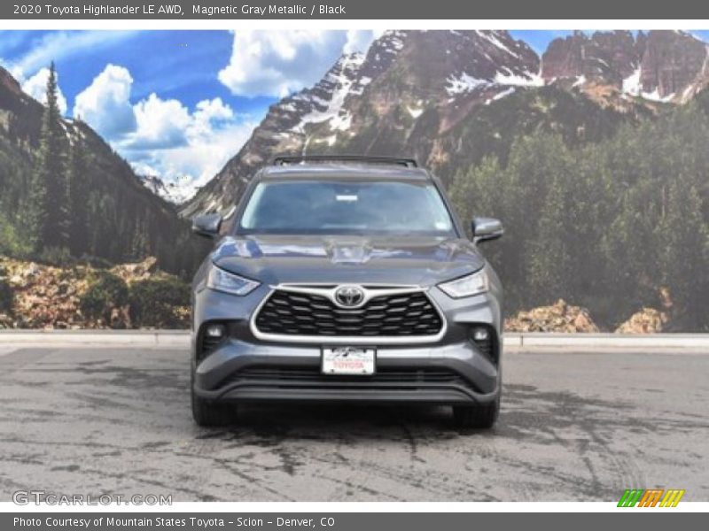 Magnetic Gray Metallic / Black 2020 Toyota Highlander LE AWD