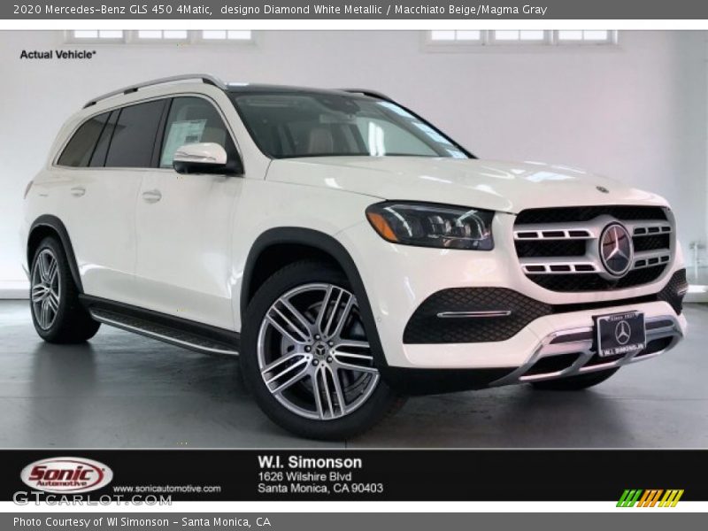 designo Diamond White Metallic / Macchiato Beige/Magma Gray 2020 Mercedes-Benz GLS 450 4Matic