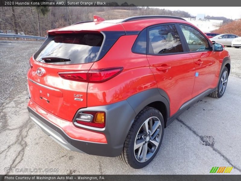 Sunset Orange / Black 2020 Hyundai Kona Ultimate AWD