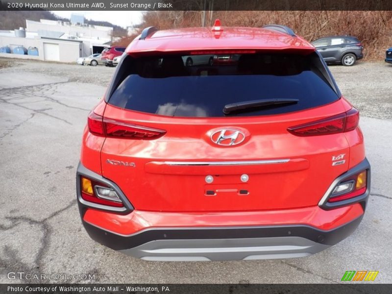 Sunset Orange / Black 2020 Hyundai Kona Ultimate AWD