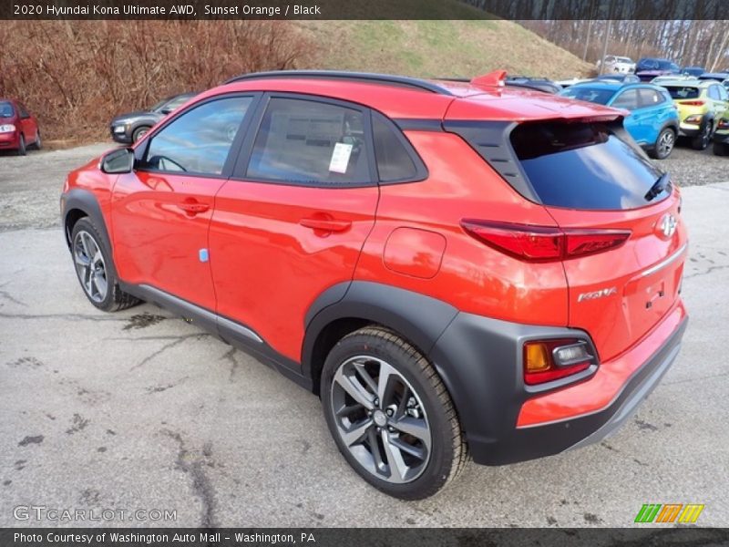 Sunset Orange / Black 2020 Hyundai Kona Ultimate AWD