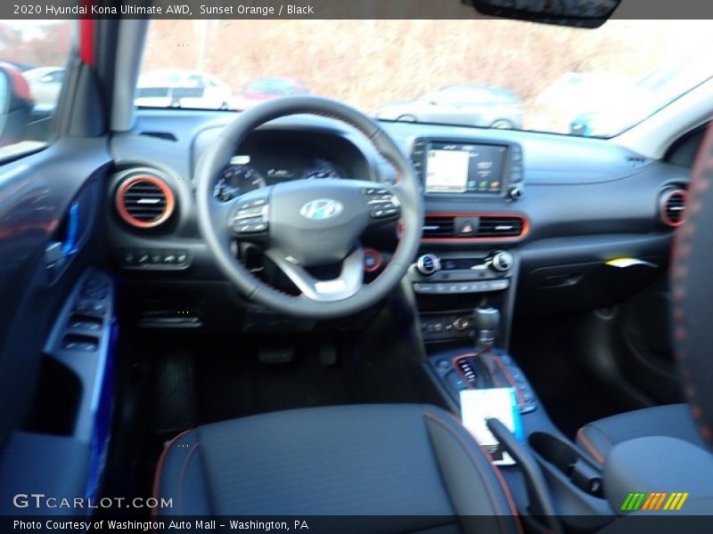Sunset Orange / Black 2020 Hyundai Kona Ultimate AWD