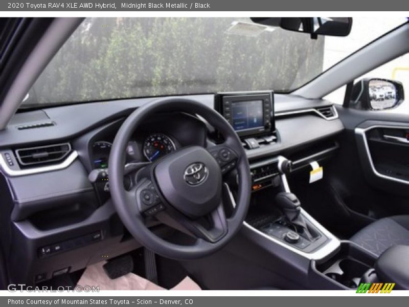 Midnight Black Metallic / Black 2020 Toyota RAV4 XLE AWD Hybrid