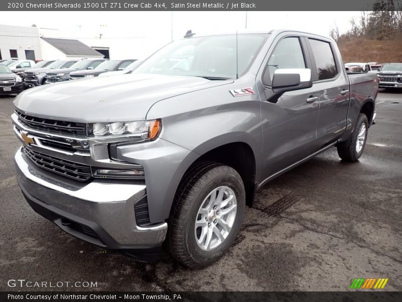 Satin Steel Metallic / Jet Black 2020 Chevrolet Silverado 1500 LT Z71 Crew Cab 4x4