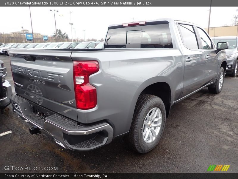 Satin Steel Metallic / Jet Black 2020 Chevrolet Silverado 1500 LT Z71 Crew Cab 4x4